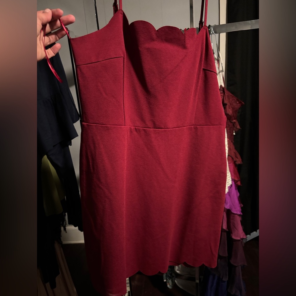 Pretty deep red mini dress